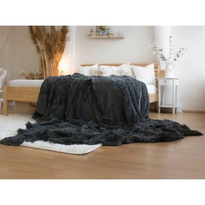 Jerry Fabrics Deka s dlouhým vlasem tmavě šedá – Zboží Mobilmania