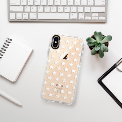 Pouzdro iSaprio - Stars Pattern iPhone XS bílé – Zboží Mobilmania