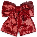 LADO Vánoční mašle flitrová XL 26x26 cm Varianta: červená, Balení: 1 ks – Hledejceny.cz