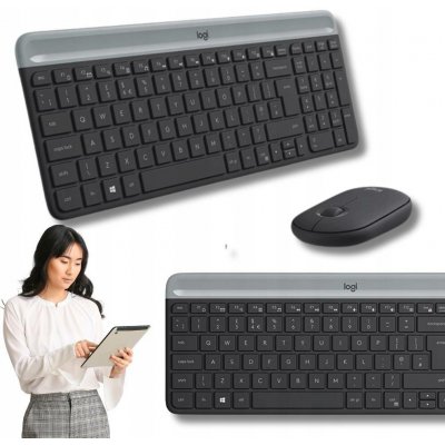 Logitech MK470 Slim Wireless Keyboard and Mouse Combo 920-009204 – Zboží Mobilmania