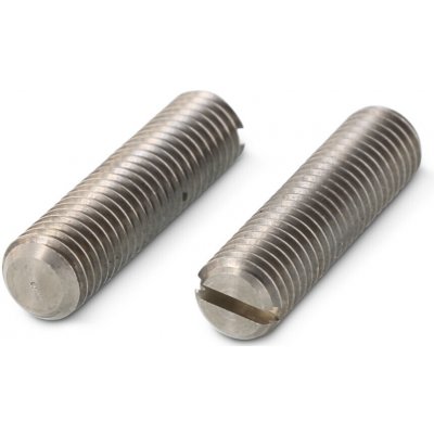 INOX DIN 551 šroub stavěcí s drážkou a plochým koncem, nerez A2 Varianta: DIN 551 šroub stavěcí s drážkou a plochým koncem, nerez A2 M10X25 – Zbozi.Blesk.cz