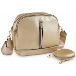 Dámská kabelka s pouzdrem 25x21 cm zlatá sv. – Zboží Mobilmania