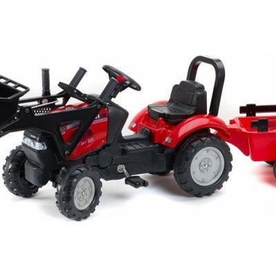 Falk FALK Šlapací traktor Case iH Maxxum 130 CVX s nakladačem a vlečkou červený FA 961AM