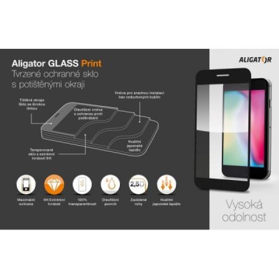Aligator Ochranné tvrzené sklo GLASS PRINT Honor Magic 4 Lite, černá, celoplošné lepení - GLP0198 – Zboží Živě
