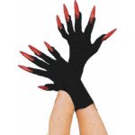 černé rukavice s červenými nehty – Zboží Dáma