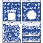Anděl Okenní fólie s glitry,vánoční motivy z vloček 30 x 33,5 cm 238 – Hledejceny.cz