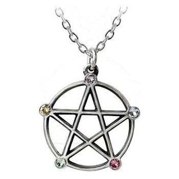 Alchemy Gothic Přívěsek pentagram Wicca P786