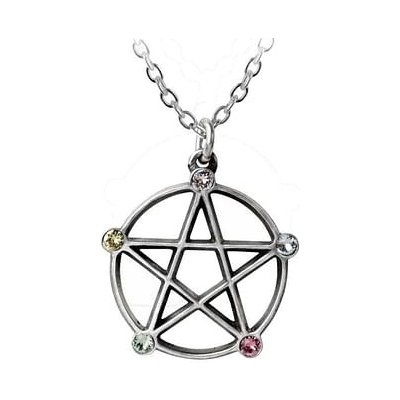 Alchemy Gothic Přívěsek pentagram Wicca P786