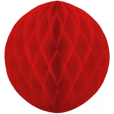 PartyDeco Papírová dekorační koule Honeycomb ČERVENÁ průměr 20 cm – Sleviste.cz