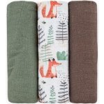 Petite&Mars Sada plen bambusová mušelínová Moussy Forest Fox 68 x 68 cm 3 ks – Sleviste.cz