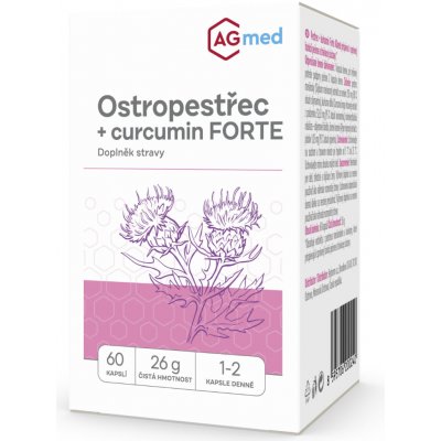 AGmed Ostropestřec + Curcumin Forte 60 kapslí – Hledejceny.cz