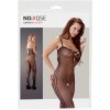 Bodystocking NO:XQSE - Pančuchové body so vzorom na boku - čierne