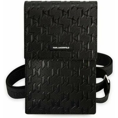 Pouzdro Karl Lagerfeld Saffiano Monogram Wallet Phone Bag černé – Sleviste.cz