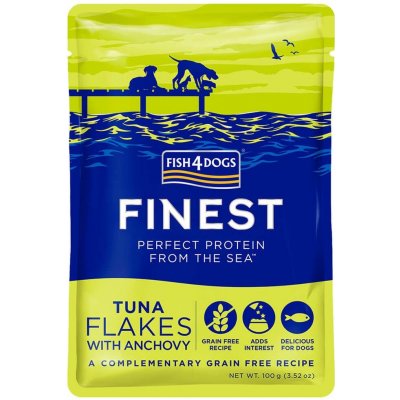 Fish4dogs Finest tuňákové kousky s ančovičkami 100 g