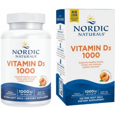 Nordic Naturals Vitamin D3 1000 120 Softgels pomeranč – Hledejceny.cz
