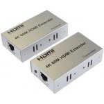 PREMIUMCORD HDMI extender na 60m přes jeden kabel Cat5e/Cat6 - khext60-1 – Zboží Živě