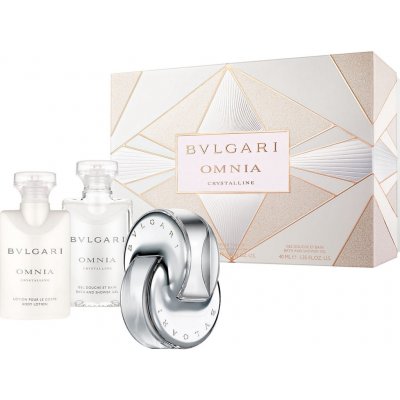 Bvlgari Omnia Crystalline EDT 40 ml + tělové mléko 40 ml + sprchový gel 40 ml dárková sada – Hledejceny.cz