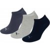 Puma ponožky Sneaker 3 páry 2024 modrá/šedá/tmavě modrá