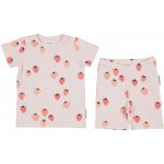 Bambusová letní dvoudílná souprava tričko a kraťasy Geggamoja růžová Strawberry – Zboží Mobilmania