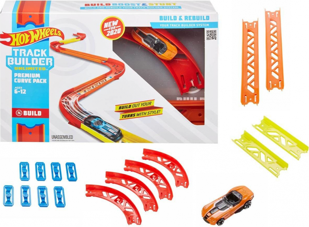 Mattel Hot Weels Track Builder Prémiová sada zatáček, GLC88