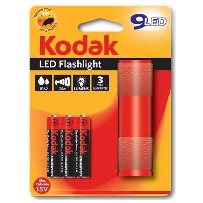 Kodak (9) Flashlight Red + 3x AAA Extra Heavy Duty – Zboží Mobilmania