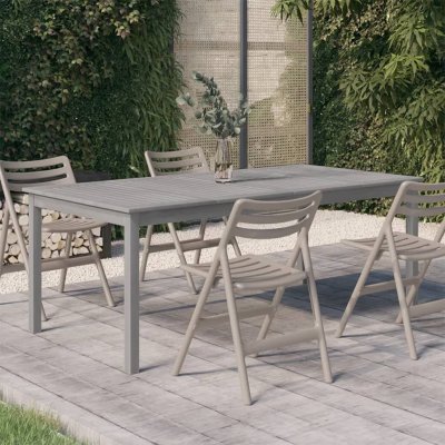 OMAXI 876329 Zahradní stůl šedý 200 x 100 x 75 cm masivní akáciové dřevo – Hledejceny.cz