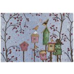 SCANquilt prostírání motiv ptačí budky červenozelená prostírání 30x45 cm – Zboží Dáma