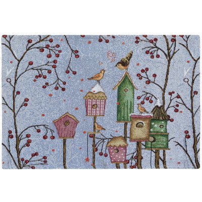 SCANquilt prostírání motiv ptačí budky červenozelená prostírání 30x45 cm – Zboží Dáma