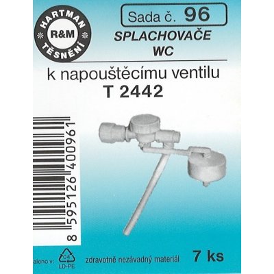 HARTMAN těsnění splachovače WC k napouštěcímu ventilu, sada č. 96