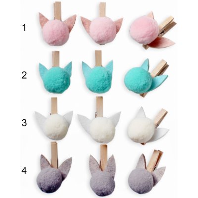Zajíc kolíček textil 6ks/3cm mix – Hledejceny.cz