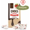 Sušený plod Natu CHOCS Jahody v 33% bílé čokoládě 100 g
