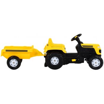 shumee šlapací traktor s přívěsem žlutý