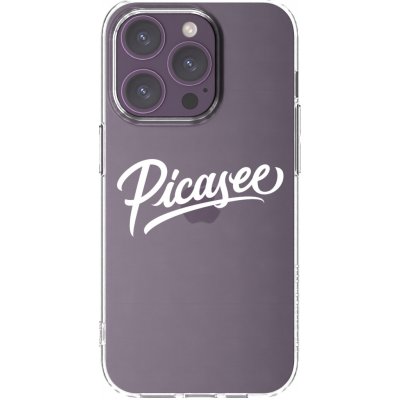 Picasee silikonový průhledný obal pro Apple iPhone 14 Pro - Picasee - old logo - white – Zboží Mobilmania