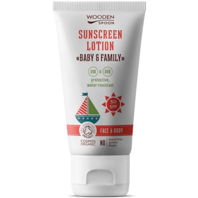 WoodenSpoon Baby & Family opalovací tělové mléko SPF50 150 ml – Zboží Dáma