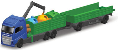 Maisto Miniaturní pracovní stroje Volvo FH16 RecyclingTrailer