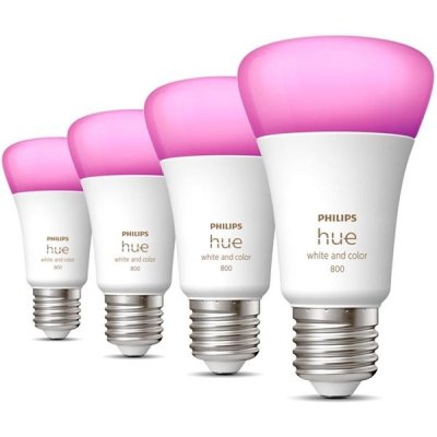 Philips Hue White and Color Ambiance 6.5W 800 E27 4ks – Zboží Mobilmania