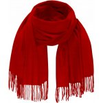 Fashionweek velký hladký kašmírový šál s třásněmi ZIZI13 červená – Sleviste.cz