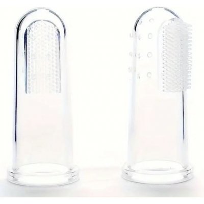 Krmimmasem.cz Silikonový zubní kartáček průhledný na prst 1 ks – Zboží Dáma