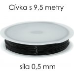 Černý drátek, 0,5mm (cívka 9,5m) – Zbozi.Blesk.cz