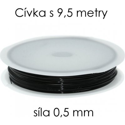 Černý drátek, 0,5mm (cívka 9,5m) – Zbozi.Blesk.cz