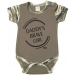 NEW BABY Kojenecké body s krátkým rukávem Army girl – Zboží Dáma