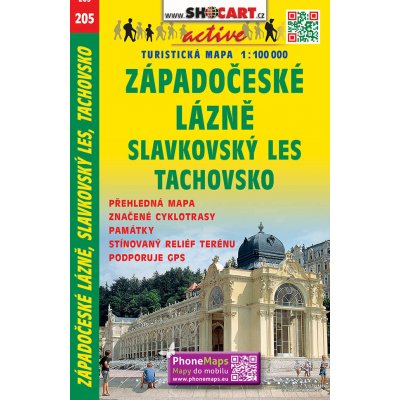 Turistická mapa 205 Západ.lázně,Český les 1:100 000 – Zboží Dáma