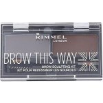 Rimmel Brow This Way paleta pro líčení obočí 003 Dark Brown 1,3 g – Hledejceny.cz