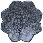 Pleva - Keramický svícen mandala bouřkově modrý – Zboží Dáma