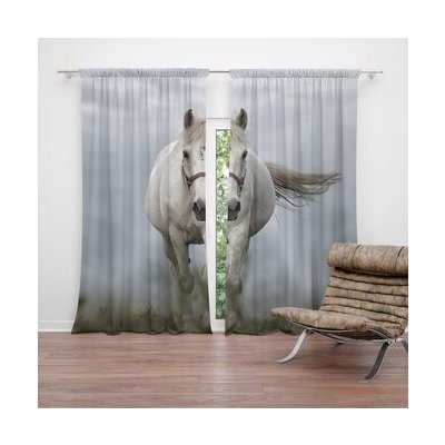 Sablio Závěs Bílý kůň 3: 2ks 140x250cm – Hledejceny.cz