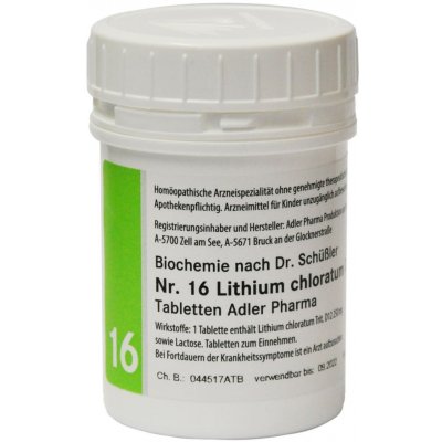 Adler Pharma Schüsslerovy soli Nr. 16 Lithium chloratum D12 400 tablet – Hledejceny.cz