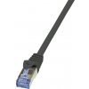 síťový kabel Logilink CQ3013S Patch, Cat.6A 10G S/FTP PIMF PrimeLine, 0,25m, černý