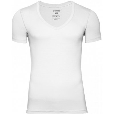 Sapreza tričko pod košili z prémiové bavlny hluboký výstřih bílé – Zboží Mobilmania
