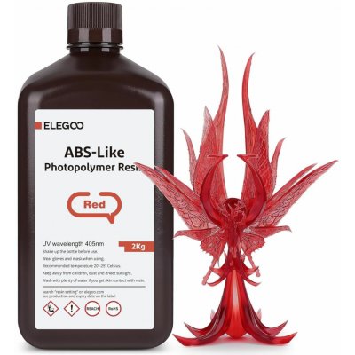 ELEGOO ABS-like Resin 2KG Red 50.103.0175 – Zboží Živě