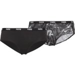 Puma WOMEN PRINTED HIPSTER 2P PACK Dámské spodní kalhotky, černá – Hledejceny.cz